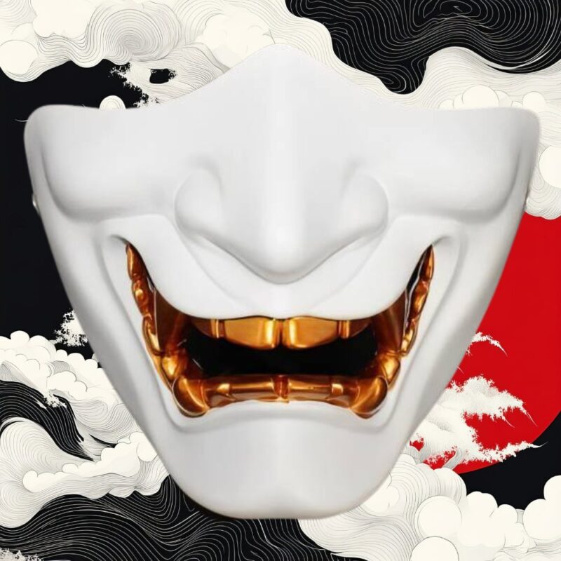 Demi Masque Hannya Blanc