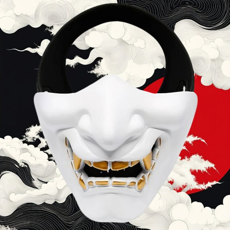 Demi Masque Japonais Blanc