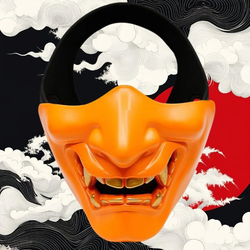 Demi Masque Japonais Orange