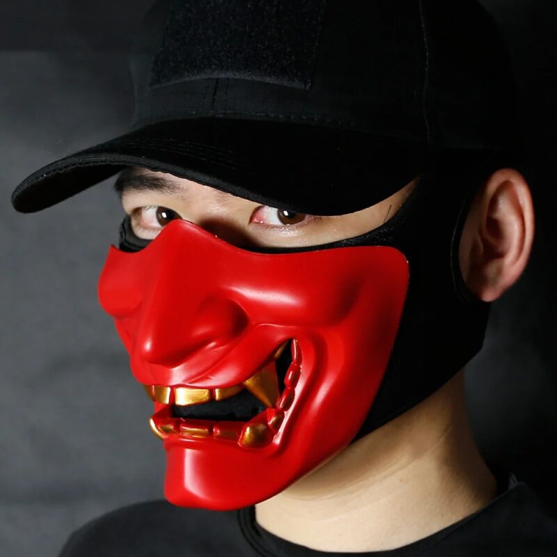 Demi Masque Japonais Rouge