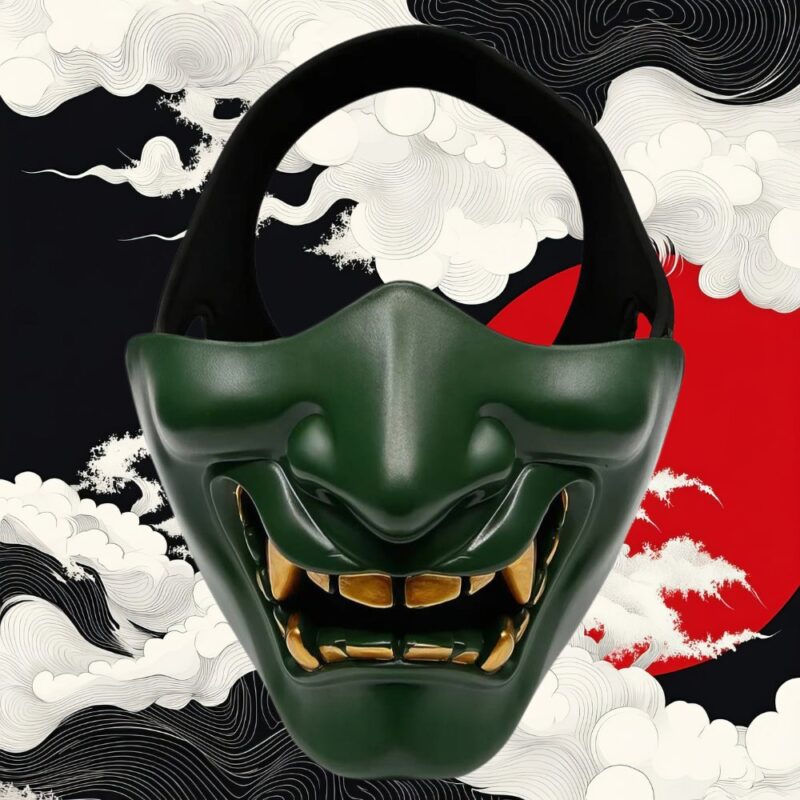 Demi Masque Japonais Vert