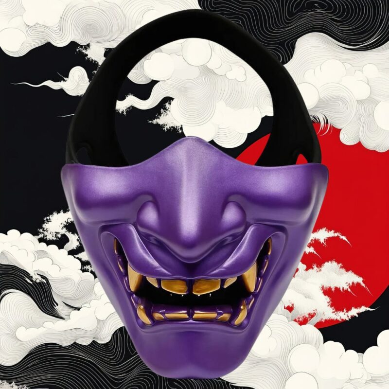 Demi Masque Japonais Violet