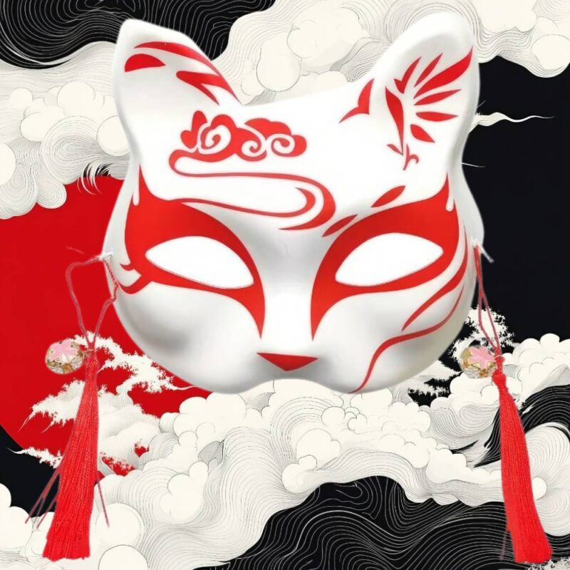 Masque Japonais Kitsune Kumo