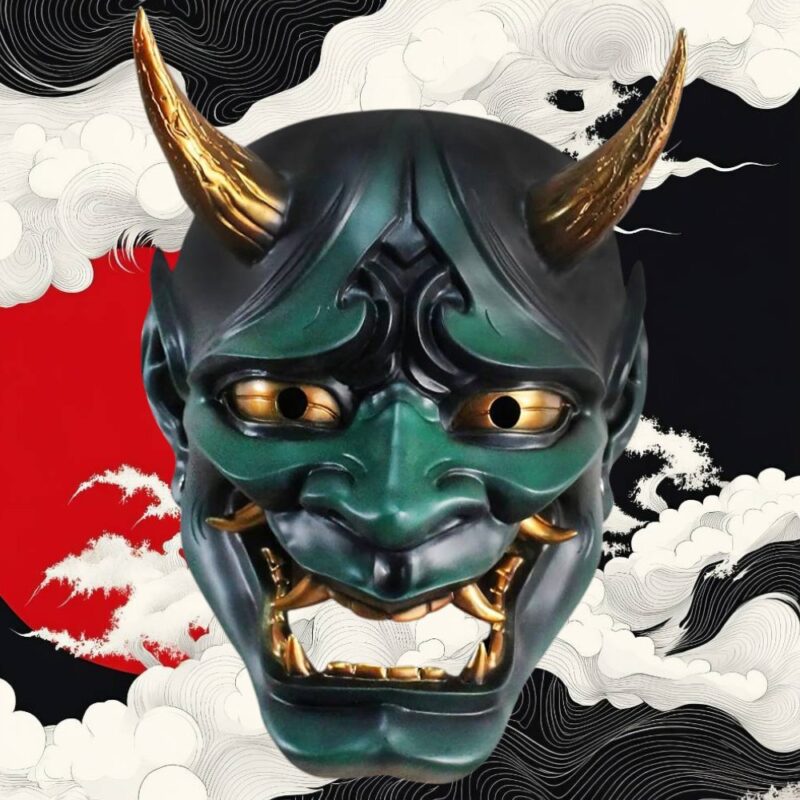 Masque Japonais Maléfique Vert