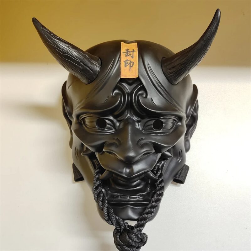 Masque Japonais Noir Démoniaque