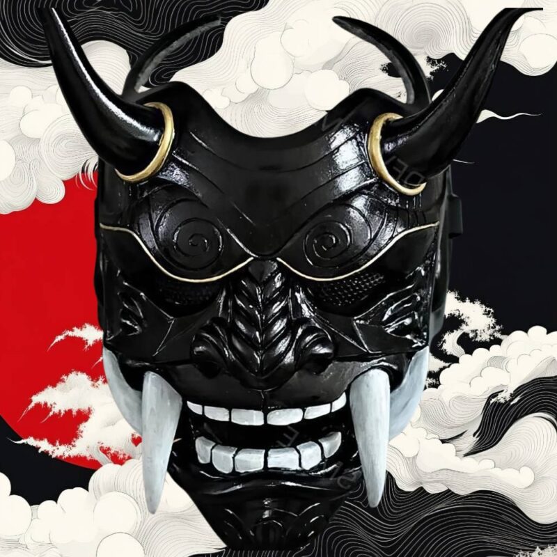 Masque Japonais Oni Noir