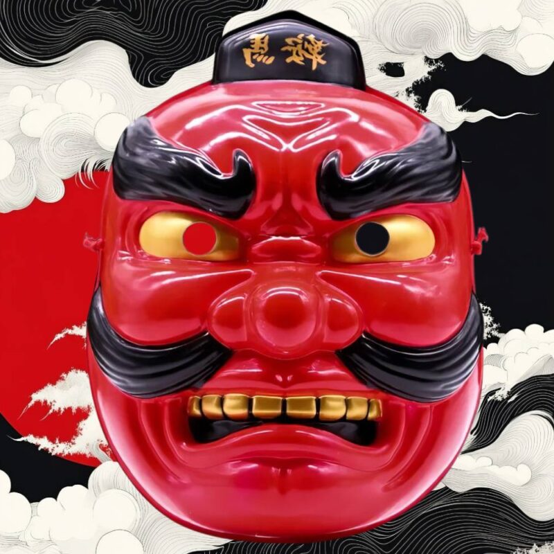 Masque Japonais Tengu En Colère