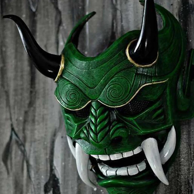 Masque Japonais Oni Vert