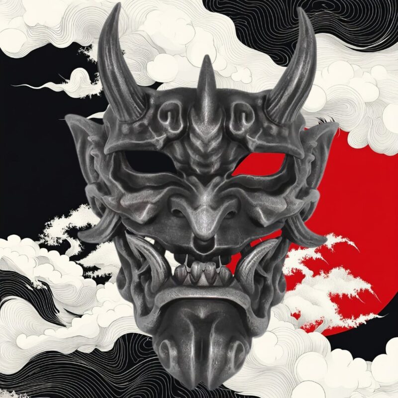 Masque Japonais Oni Monstre Guerrier