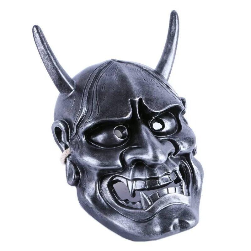 Masque Oni Antique Argent